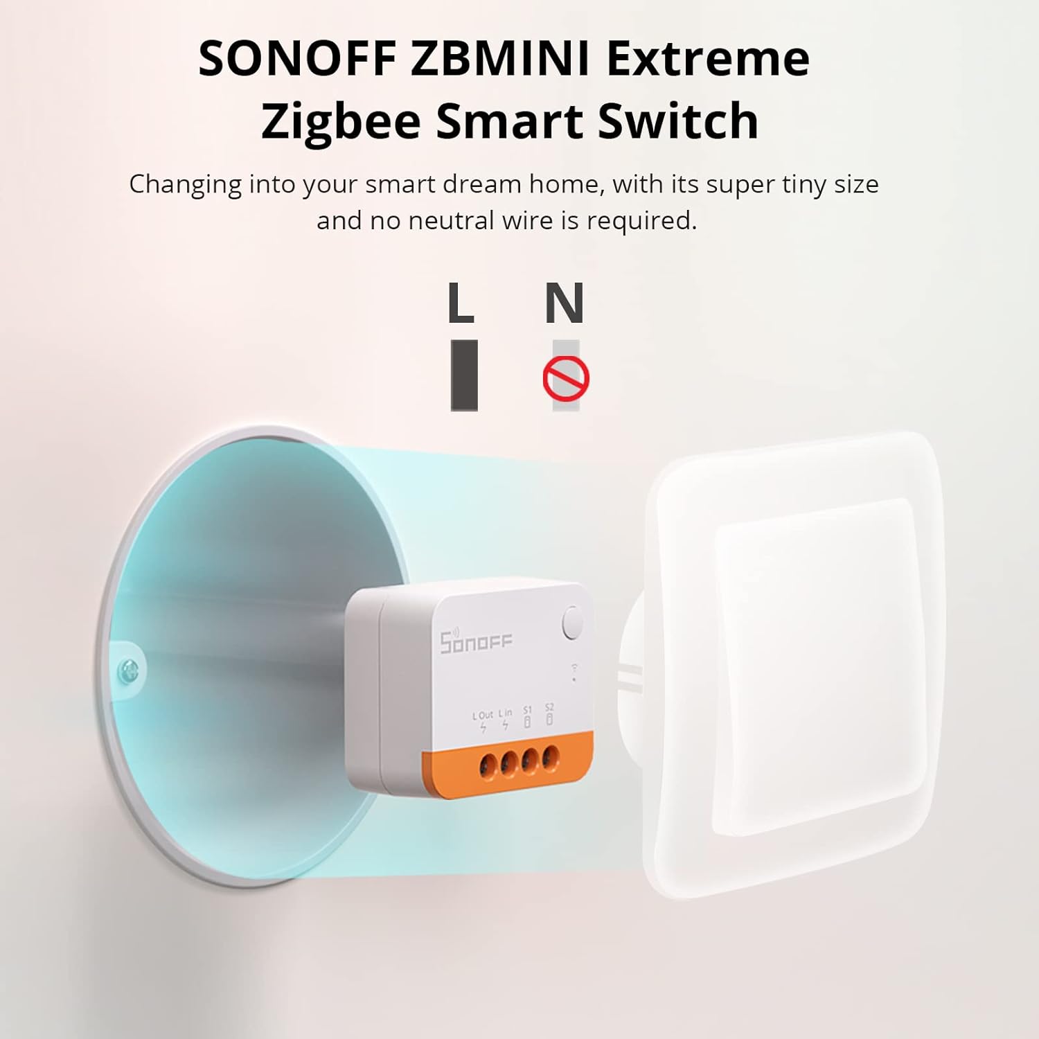 A simple no neutral wiring diagram guide for the Sonoff ZBMINIL2 and how to retain the standard switch